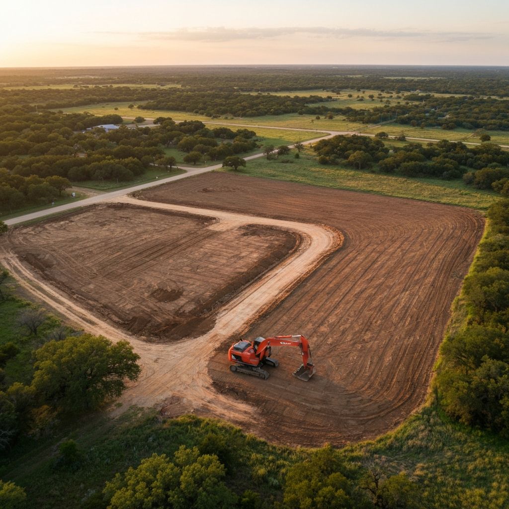 Cleared construction site
